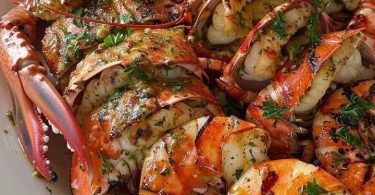 Grilled Lobster and Shrimp