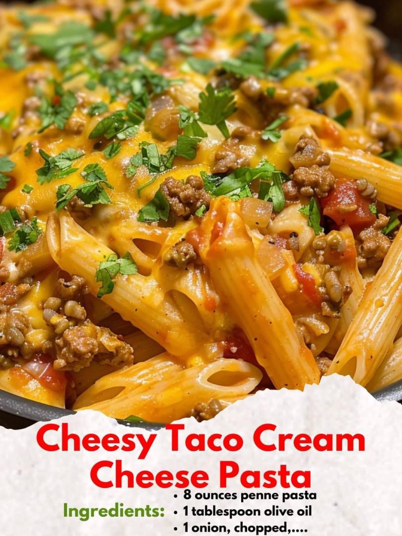 Cheesy Taco Cream Cheese Pasta