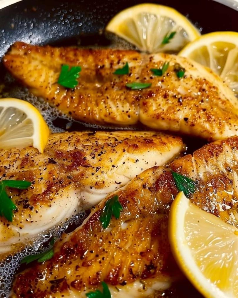 Pan seared fish filets