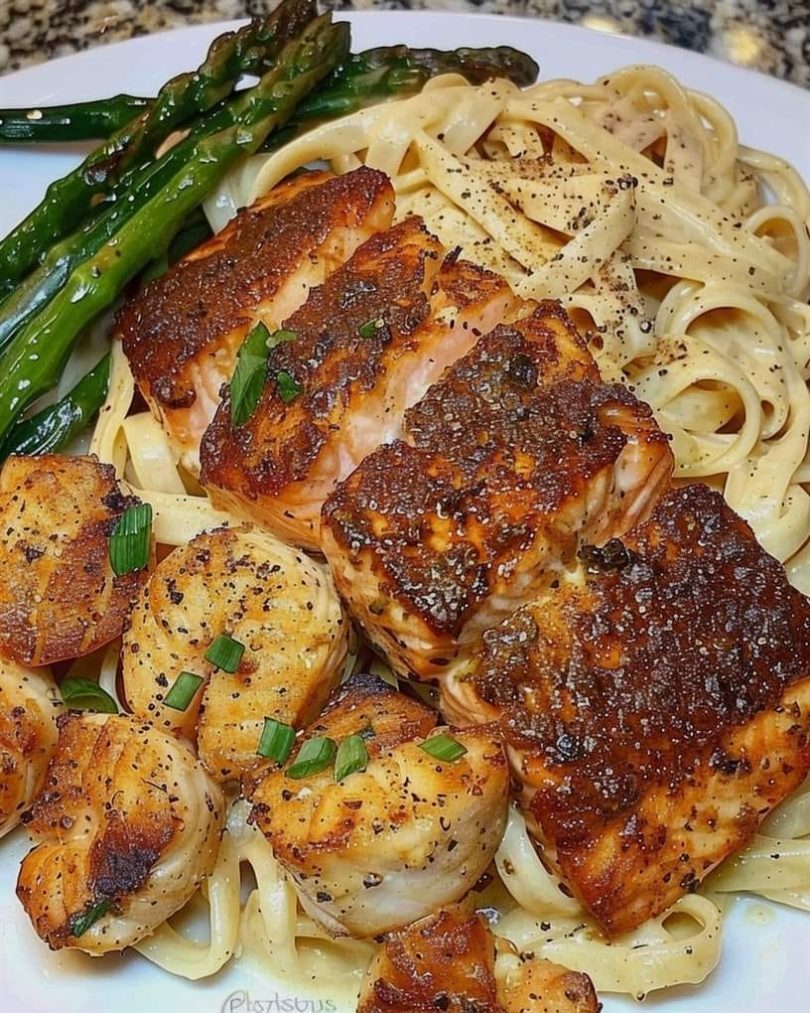 Cajun Salmon Alfredo