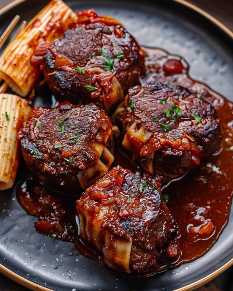 Sicilian Rolled Beef in Tomato Sauce